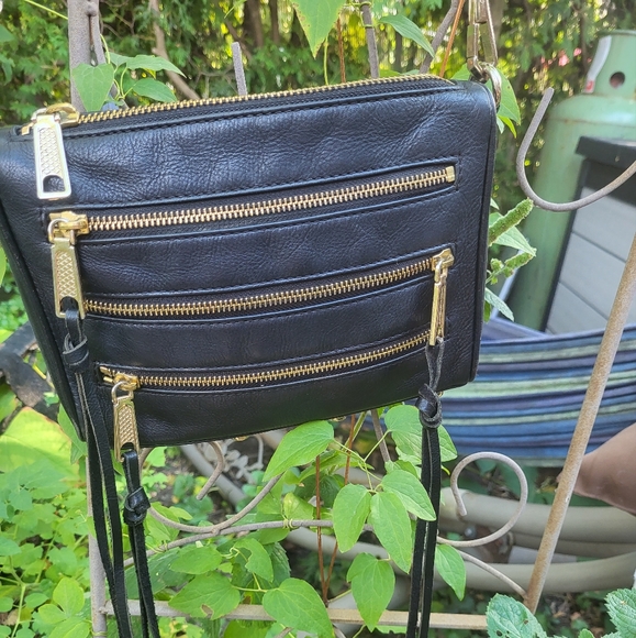 Rebecca Minkoff black three zip crossbody bag, original dustbag included - Picture 2 of 7